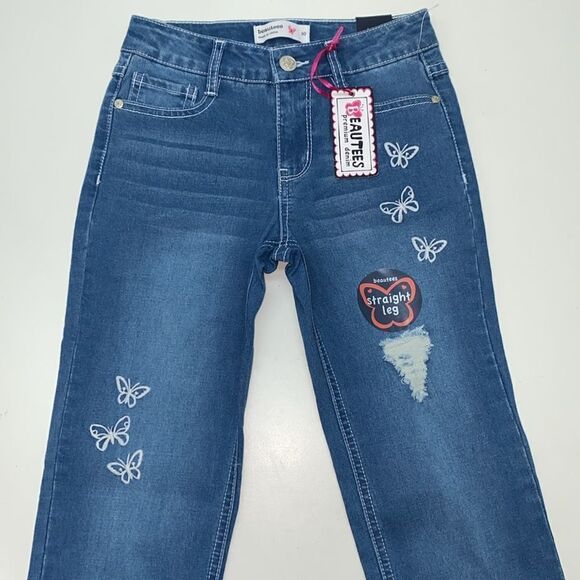 🔥BEAUTEES GIRLS JEANS KIDS SIZE 10 New - Picture 3 of 4